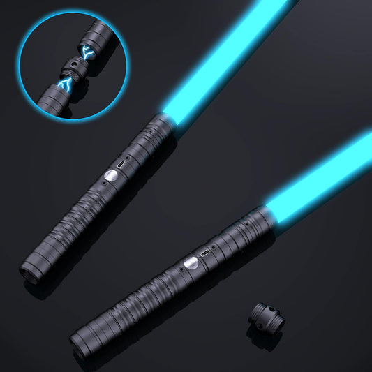 Dual Saber 2-Pack: 7 Colors, Force Sound, Rechargeable