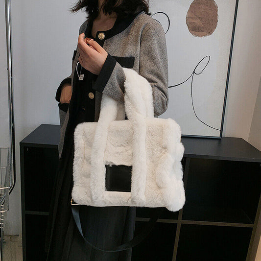 2023 Designer Faux Fur Tote: Luxury Handbag for Autumn/Winter