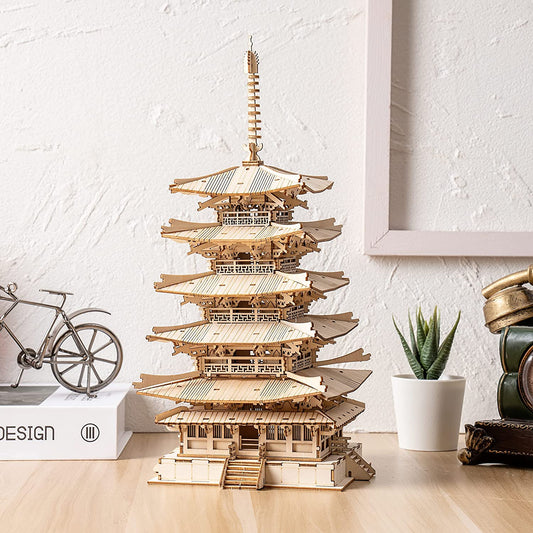 3D Wooden Pagoda Puzzle: Perfect Kids Birthday Gift