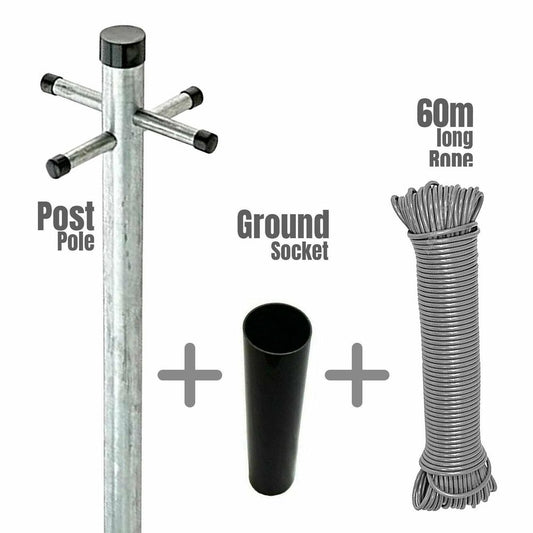 Heavy Duty Galvanised Clothes Pole